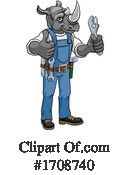 Rhino Clipart #1708740 by AtStockIllustration