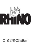 Rhino Clipart #1740849 by Johnny Sajem