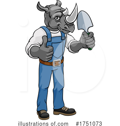 Rhinoceros Clipart #1751073 by AtStockIllustration