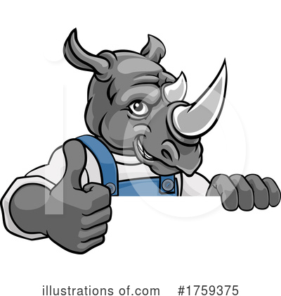 Rhinoceros Clipart #1759375 by AtStockIllustration