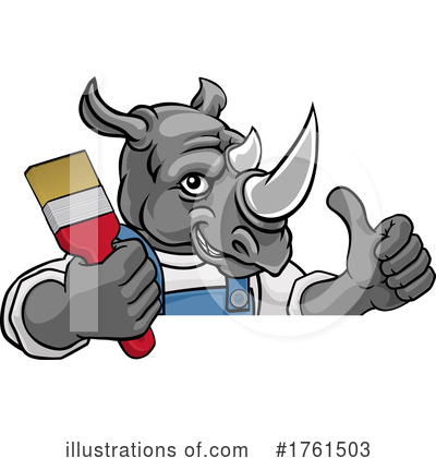 Rhino Clipart #1761503 by AtStockIllustration