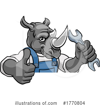 Rhinoceros Clipart #1770804 by AtStockIllustration