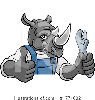 Rhinoceros Clipart #1771602 by AtStockIllustration