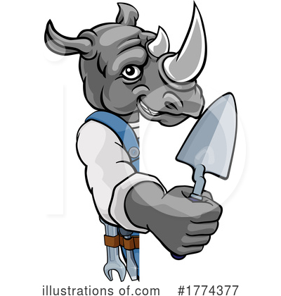 Rhino Clipart #1774377 by AtStockIllustration