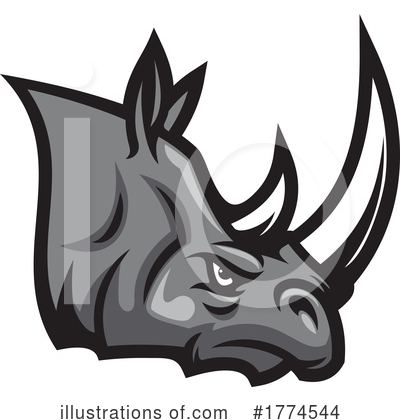 Rhinoceros Clipart #1774544 by Vector Tradition SM