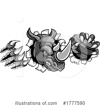 Rhino Clipart #1777590 by AtStockIllustration
