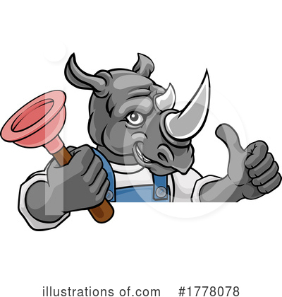 Rhino Clipart #1778078 by AtStockIllustration
