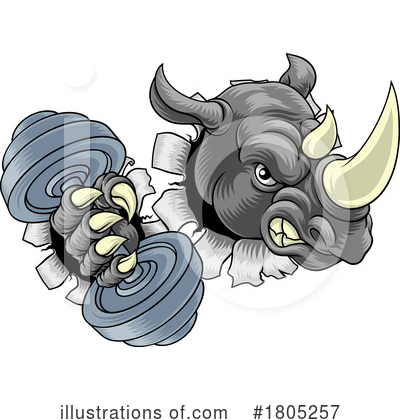 Rhinoceros Clipart #1805257 by AtStockIllustration