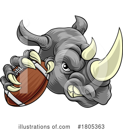 Rhino Clipart #1805363 by AtStockIllustration