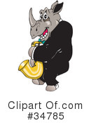 Rhino Clipart #34785 by Dennis Holmes Designs