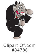 Rhino Clipart #34788 by Dennis Holmes Designs