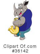 Rhino Clipart #36142 by Dennis Holmes Designs