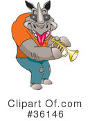 Rhino Clipart #36146 by Dennis Holmes Designs