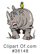 Rhino Clipart #36148 by Dennis Holmes Designs