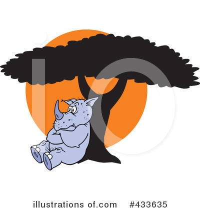 Royalty-Free (RF) Rhino Clipart Illustration by Johnny Sajem - Stock Sample #433635