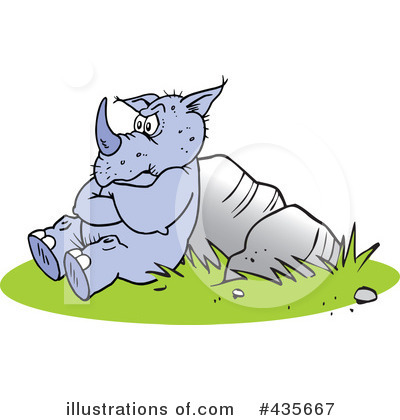 Royalty-Free (RF) Rhino Clipart Illustration by Johnny Sajem - Stock Sample #435667