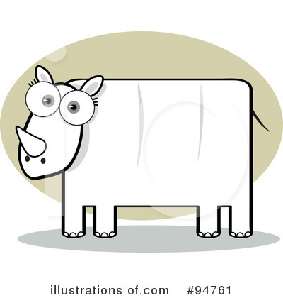 Royalty-Free (RF) Rhino Clipart Illustration by Qiun - Stock Sample #94761