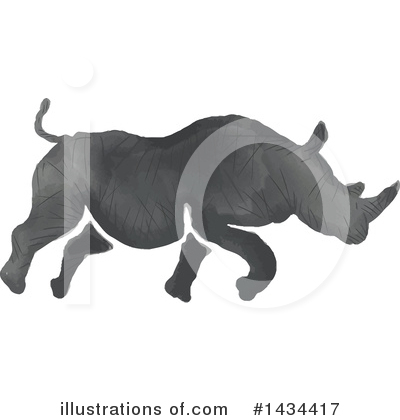 Royalty-Free (RF) Rhinoceros Clipart Illustration by patrimonio - Stock Sample #1434417