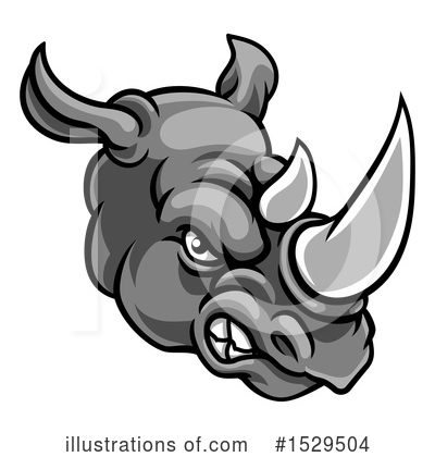 Rhino Clipart #1529504 by AtStockIllustration
