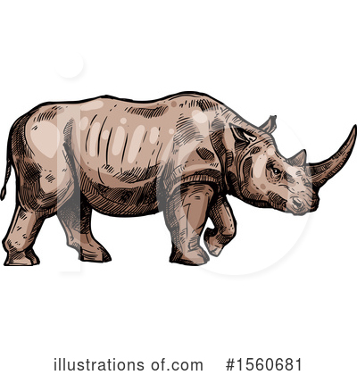 Rhinoceros Clipart #1560681 by Vector Tradition SM
