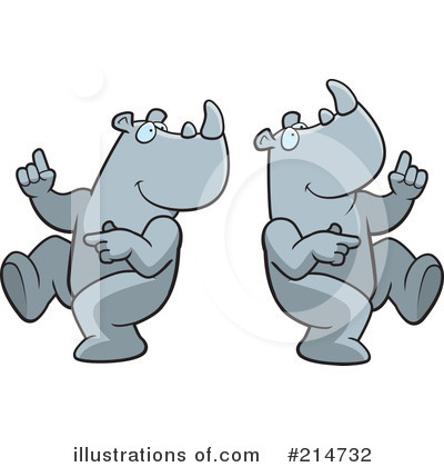 Royalty-Free (RF) Rhinos Clipart Illustration by Cory Thoman - Stock Sample #214732