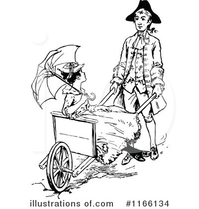 Royalty-Free (RF) Rickshaw Clipart Illustration by Prawny Vintage - Stock Sample #1166134