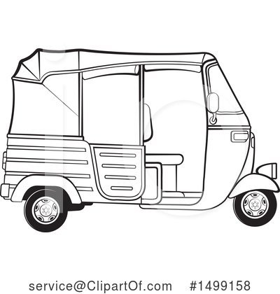 Royalty-Free (RF) Rickshaw Clipart Illustration by Lal Perera - Stock Sample #1499158