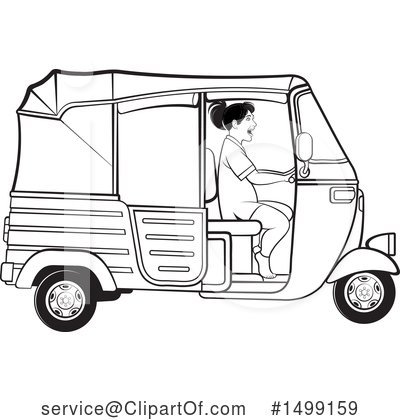 Royalty-Free (RF) Rickshaw Clipart Illustration by Lal Perera - Stock Sample #1499159