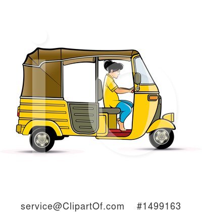 Rickshaw Clipart #1499163 by Lal Perera