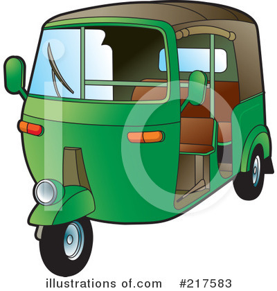 Royalty-Free (RF) Rickshaw Clipart Illustration by Lal Perera - Stock Sample #217583