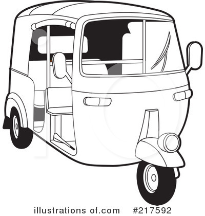 Royalty-Free (RF) Rickshaw Clipart Illustration by Lal Perera - Stock Sample #217592