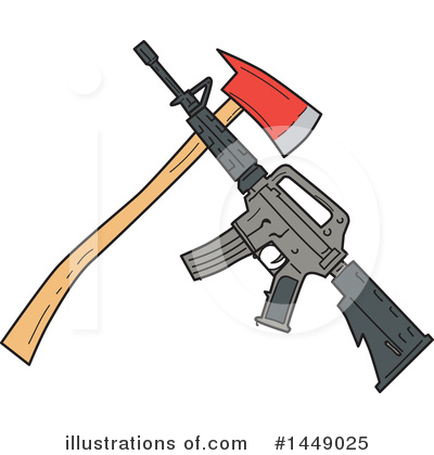Royalty-Free (RF) Rifle Clipart Illustration by patrimonio - Stock Sample #1449025