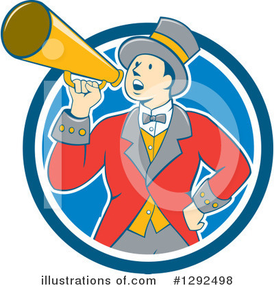 Royalty-Free (RF) Ringmaster Clipart Illustration by patrimonio - Stock Sample #1292498