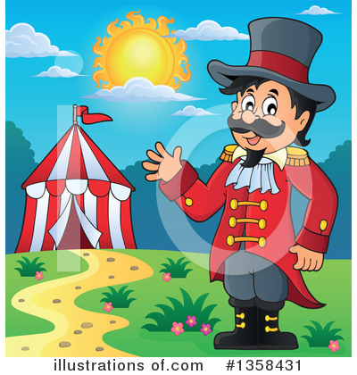 Royalty-Free (RF) Ringmaster Clipart Illustration by visekart - Stock Sample #1358431