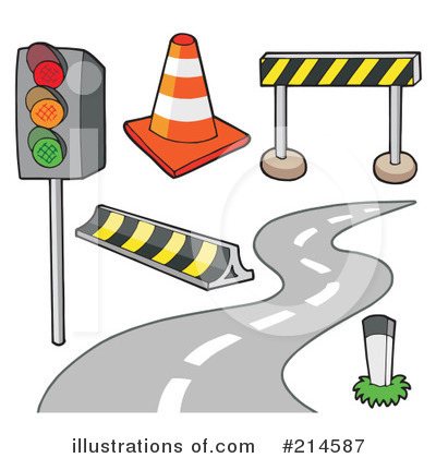 Royalty-Free (RF) Road Construction Clipart Illustration by visekart - Stock Sample #214587