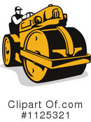 Road Roller Clipart #1125321 by patrimonio