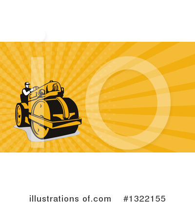 Royalty-Free (RF) Road Roller Clipart Illustration by patrimonio - Stock Sample #1322155