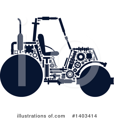 Road Roller Clipart #1403414 by Vector Tradition SM