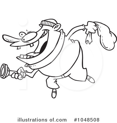 Royalty-Free (RF) Robber Clipart Illustration by toonaday - Stock Sample #1048508