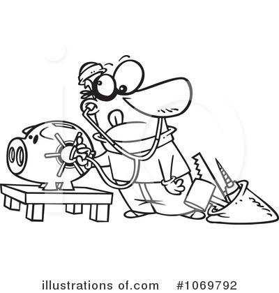 Royalty-Free (RF) Robber Clipart Illustration by toonaday - Stock Sample #1069792
