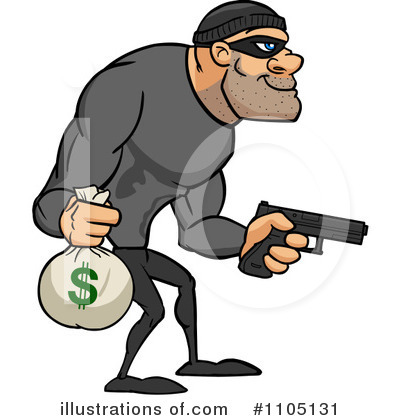Royalty-Free (RF) Robber Clipart Illustration by Cartoon Solutions - Stock Sample #1105131