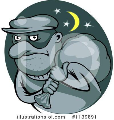 Royalty-Free (RF) Robber Clipart Illustration by Vector Tradition SM - Stock Sample #1139891