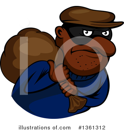 Robber Clipart #1361312 by Vector Tradition SM