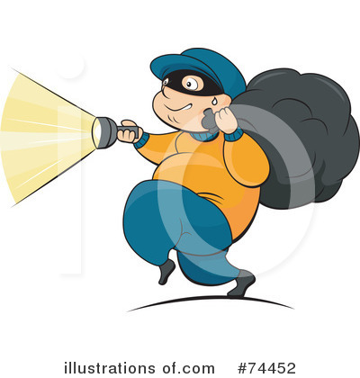 Royalty-Free (RF) Robber Clipart Illustration by BNP Design Studio - Stock Sample #74452