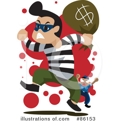 Royalty-Free (RF) Robber Clipart Illustration by mayawizard101 - Stock Sample #86153