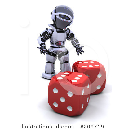 Royalty-Free (RF) Robot Character Clipart Illustration by KJ Pargeter - Stock Sample #209719