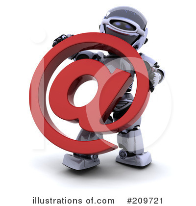 Royalty-Free (RF) Robot Character Clipart Illustration by KJ Pargeter - Stock Sample #209721