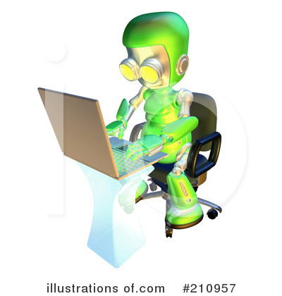 Royalty-Free (RF) Robot Character Clipart Illustration by AtStockIllustration - Stock Sample #210957