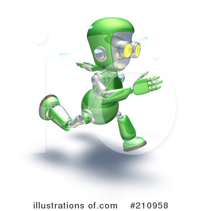 Royalty-Free (RF) Robot Character Clipart Illustration by AtStockIllustration - Stock Sample #210958