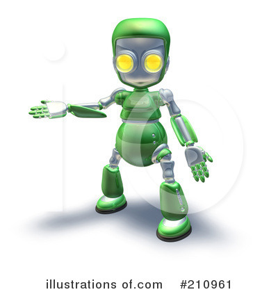 Royalty-Free (RF) Robot Character Clipart Illustration by AtStockIllustration - Stock Sample #210961